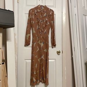 Button down midi dress